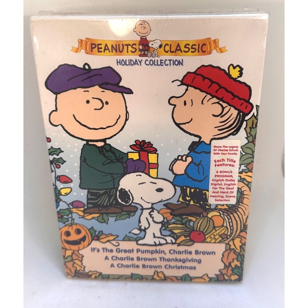 Vintage Peanuts DVD Movies Christmas Holiday Collection NEW 2000 Charlie Brown